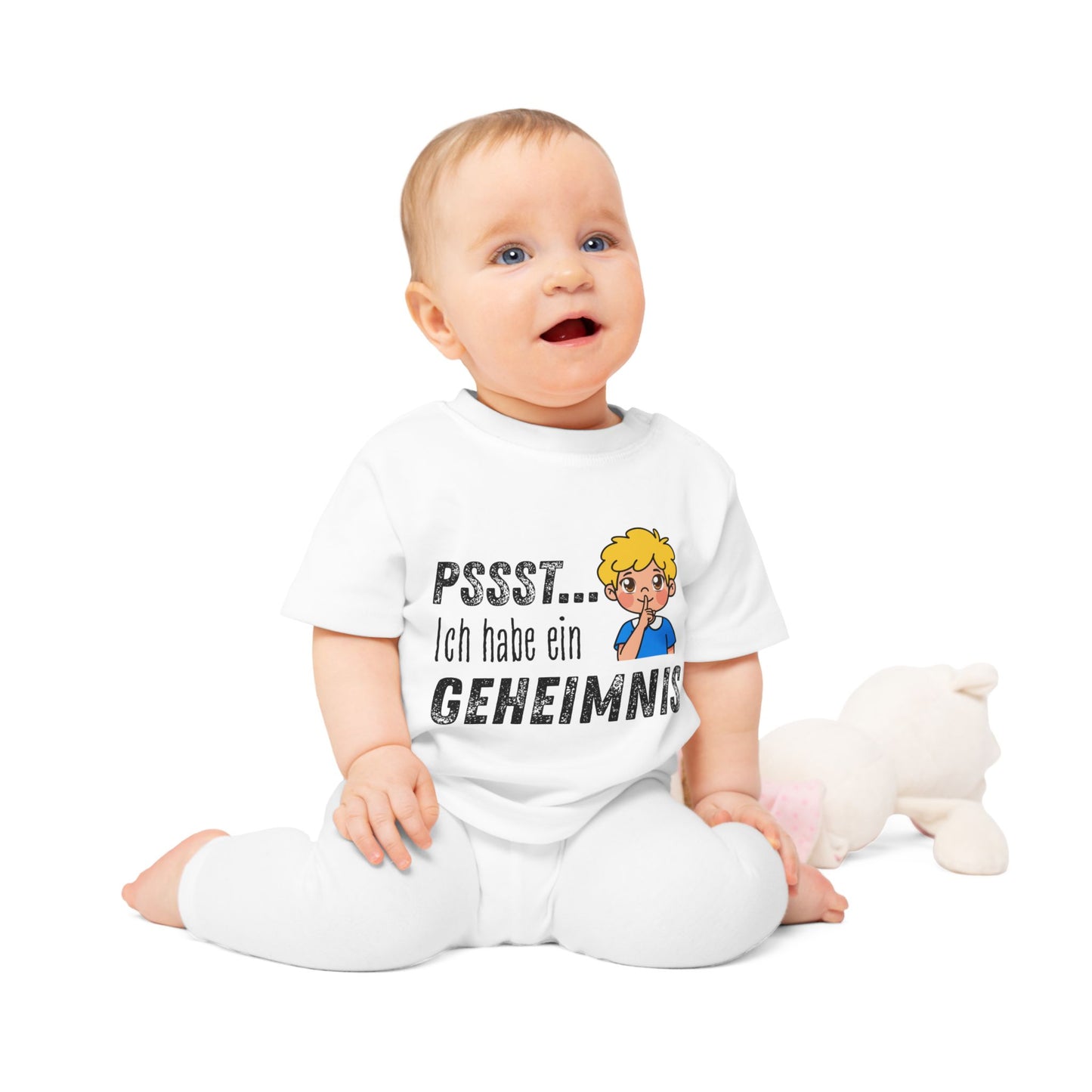 T-Shirt „Pssst... Ich habe ein Geheimnis – Ich werde bald großer Bruder" – Süßes Schwangerschafts-Ankündigungs-Shirt für Jungen