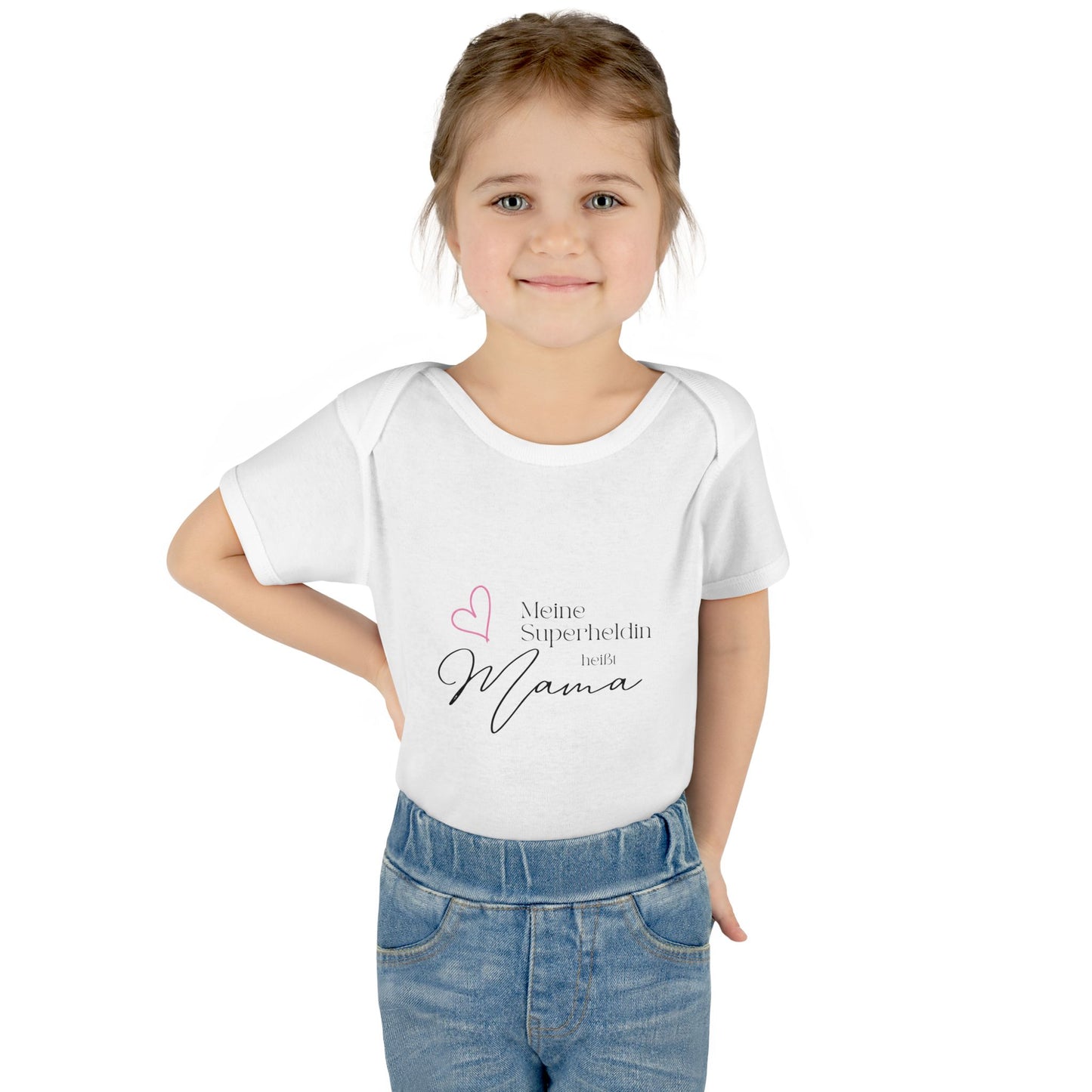 'Meine Superheldin heißt Mama' Baby Bodysuit