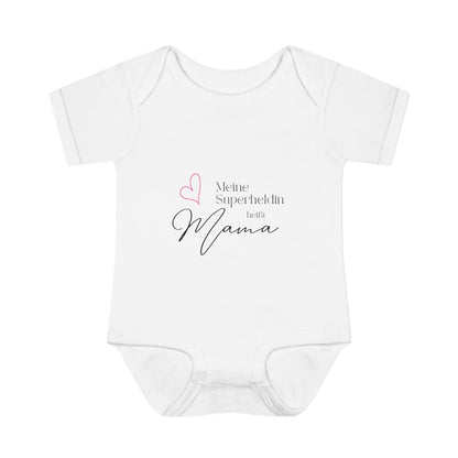 'Meine Superheldin heißt Mama' Baby Bodysuit