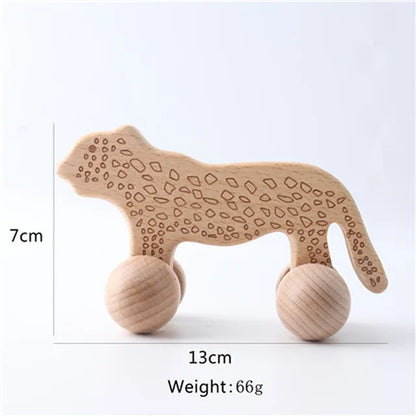 Wooden Child Block for Babies BPA Free Organic Beech Animal Shape Baby Toy Car Montessori Toys Brain Game Handmade Crafts Gifts