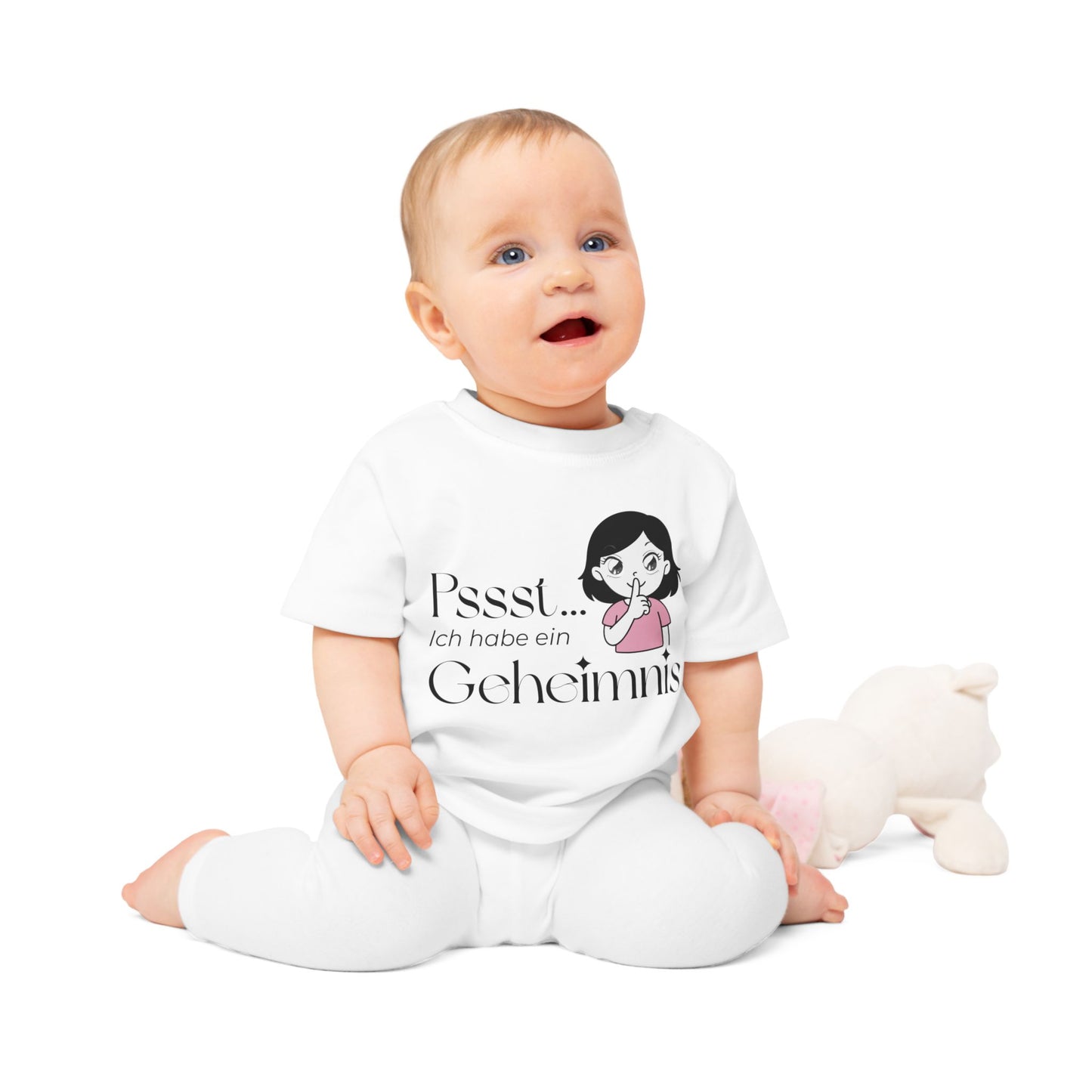 T-Shirt „Pssst... Ich habe ein Geheimnis – Ich werde bald große Schwester" – Süßes Schwangerschafts-Ankündigungs-Shirt für Mädchen