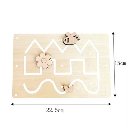 Montessori Busy Board DIY Accessories Wooden Toys Busyboard Baby Fine Motor Skills Activity Board Educational Toys for Children