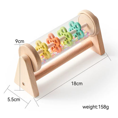 Montessori Rain Stick Toy for Babies Wooden Rainmaker Musical Shaker,Sensory Educational Instrument for Toddlers 6-12 Months