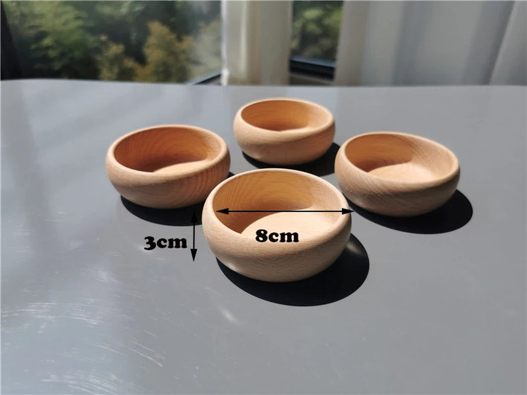 Kids Montessori Wood Toys Wooden Eggs Unpaint Sensory Kitchen Bowl Teapot Cups Toaster Baguette Early Learning Gift