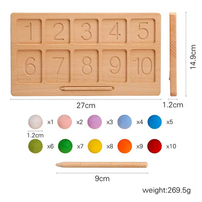 Montessori Tracing Board Wooden Toy for Girls Boy Double Sided Uppercase & Lowercase Letters Number Educational Game Toy Product