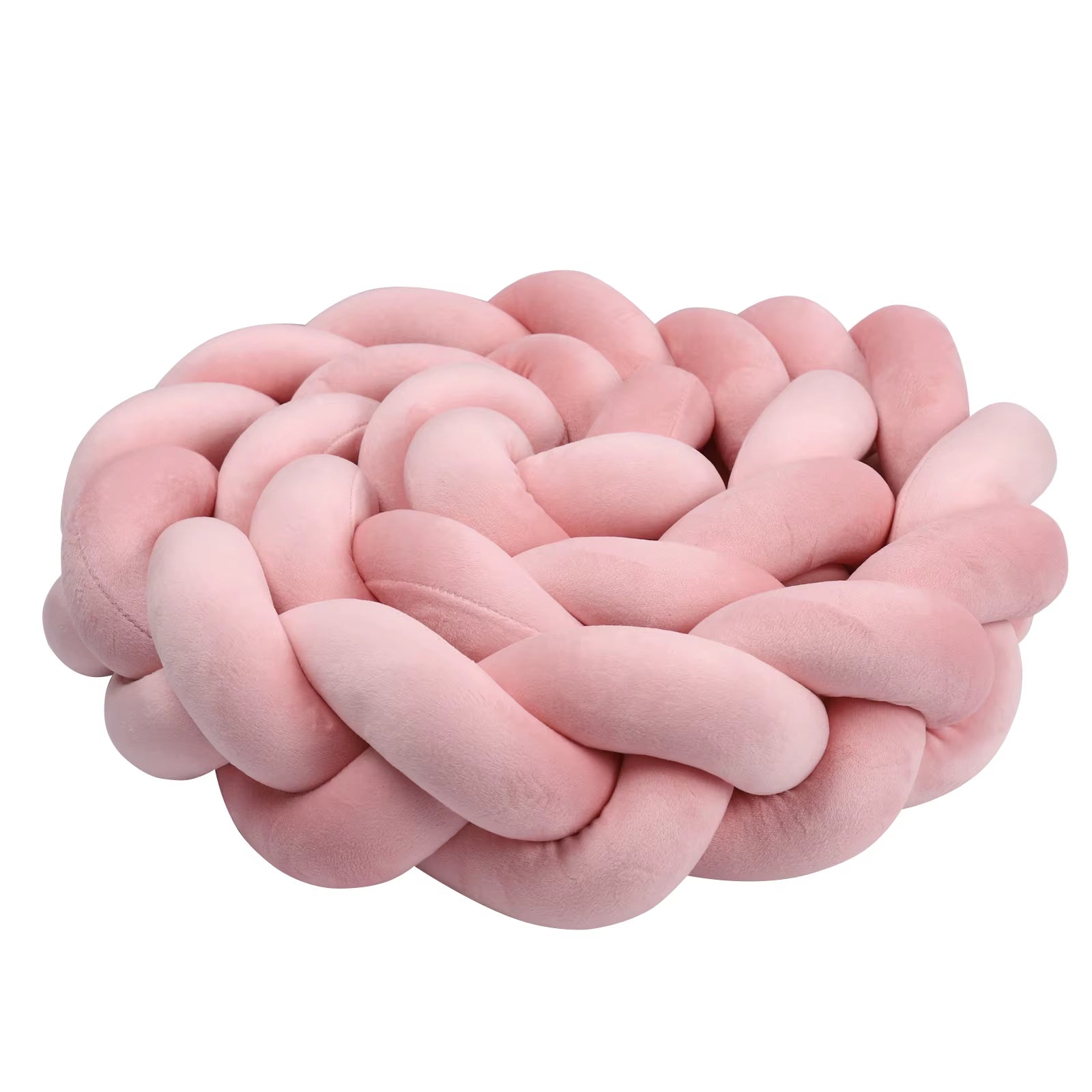 1-4M Baby Bed Bumper for Cribs Boy Girl Baby Bedside Protector Knotted Braided Cot Room Decor