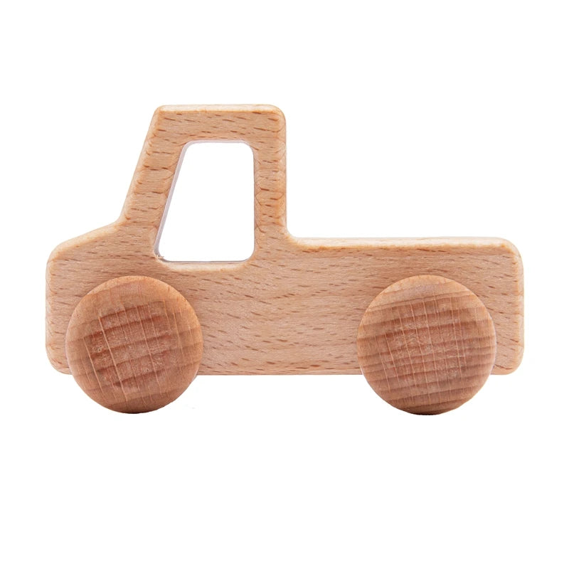 Wooden Child Block for Babies BPA Free Organic Beech Animal Shape Baby Toy Car Montessori Toys Brain Game Handmade Crafts Gifts