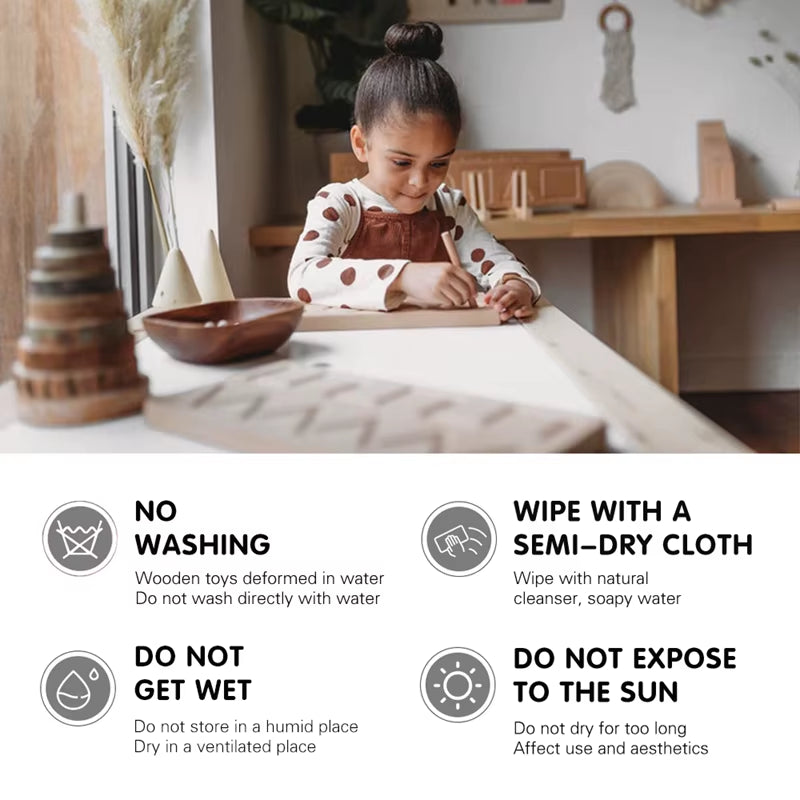 Montessori Tracing Board Wooden Toy for Girls Boy Double Sided Uppercase & Lowercase Letters Number Educational Game Toy Product